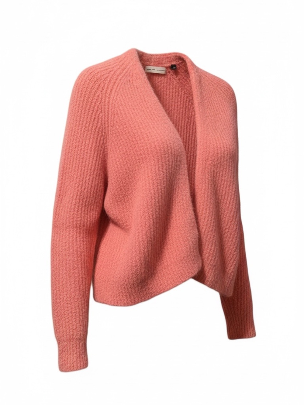 Anthropologie Sleeping on Snow Fuzzy Knit Cardigan Open Front Pink – S